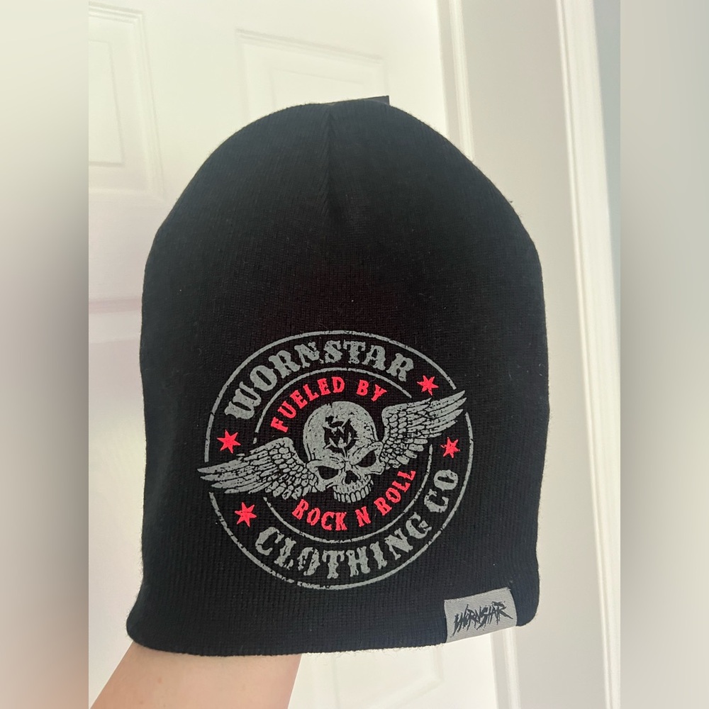 WornStar Black Beanie - Rock N Roll Style